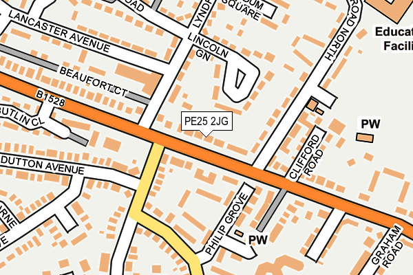 PE25 2JG map - OS OpenMap – Local (Ordnance Survey)