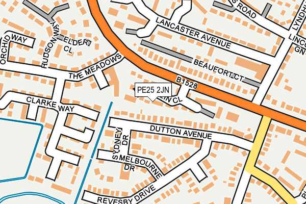 PE25 2JN map - OS OpenMap – Local (Ordnance Survey)