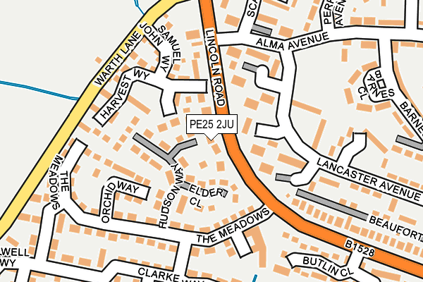PE25 2JU map - OS OpenMap – Local (Ordnance Survey)