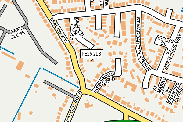PE25 2LB map - OS OpenMap – Local (Ordnance Survey)
