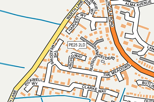 PE25 2LD map - OS OpenMap – Local (Ordnance Survey)