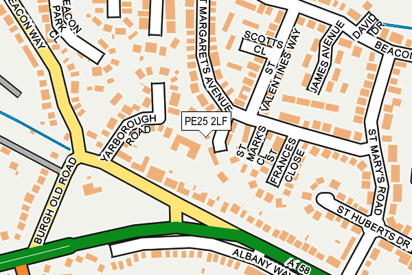 PE25 2LF map - OS OpenMap – Local (Ordnance Survey)