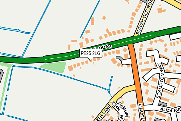 PE25 2LG map - OS OpenMap – Local (Ordnance Survey)