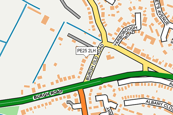 PE25 2LH map - OS OpenMap – Local (Ordnance Survey)