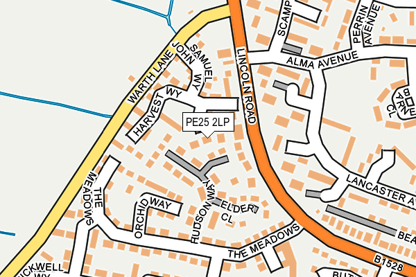 PE25 2LP map - OS OpenMap – Local (Ordnance Survey)