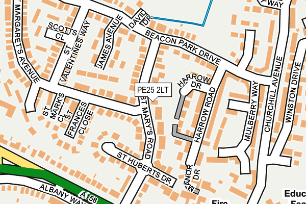 PE25 2LT map - OS OpenMap – Local (Ordnance Survey)