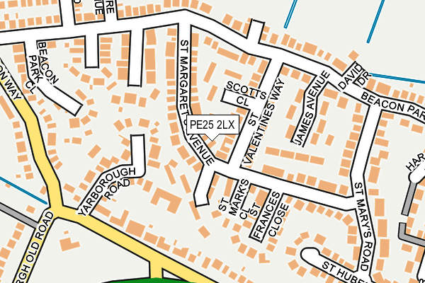 PE25 2LX map - OS OpenMap – Local (Ordnance Survey)