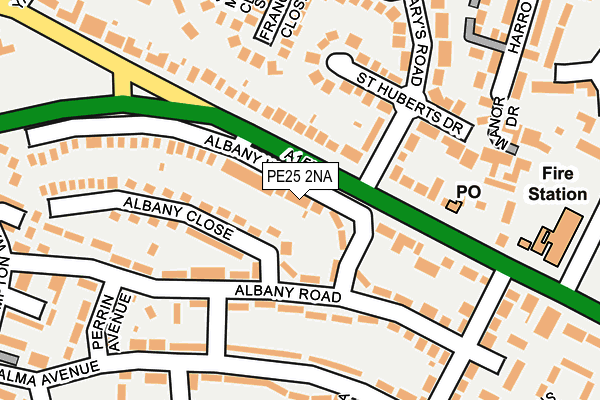 PE25 2NA map - OS OpenMap – Local (Ordnance Survey)