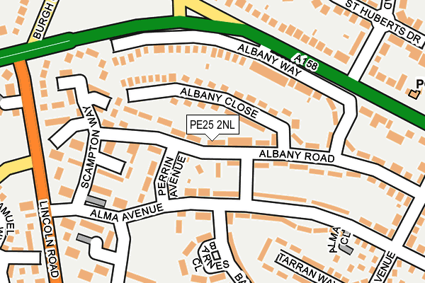 PE25 2NL map - OS OpenMap – Local (Ordnance Survey)