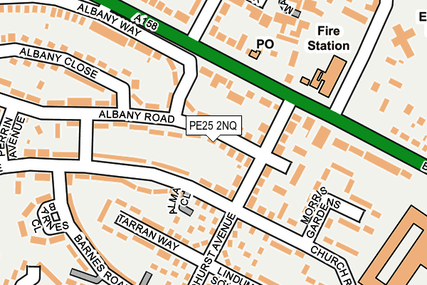 PE25 2NQ map - OS OpenMap – Local (Ordnance Survey)