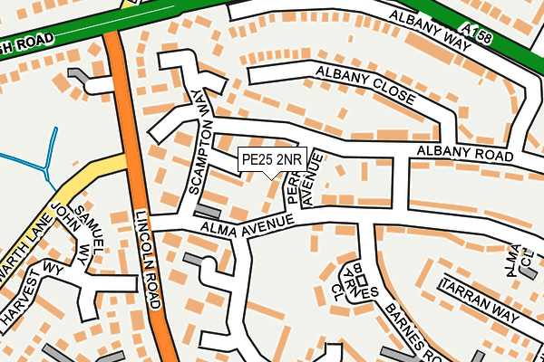 PE25 2NR map - OS OpenMap – Local (Ordnance Survey)