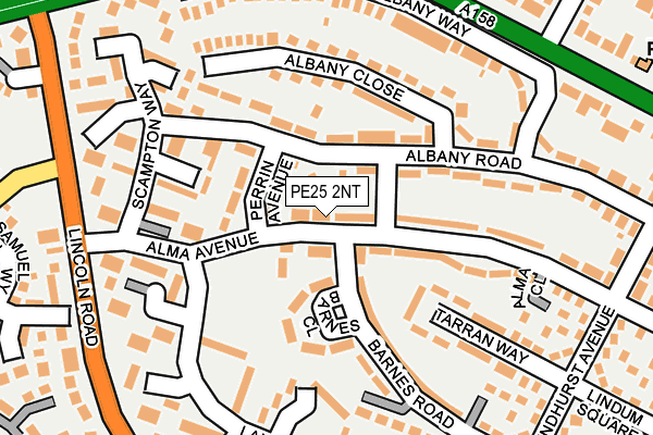 PE25 2NT map - OS OpenMap – Local (Ordnance Survey)