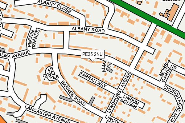 PE25 2NU map - OS OpenMap – Local (Ordnance Survey)