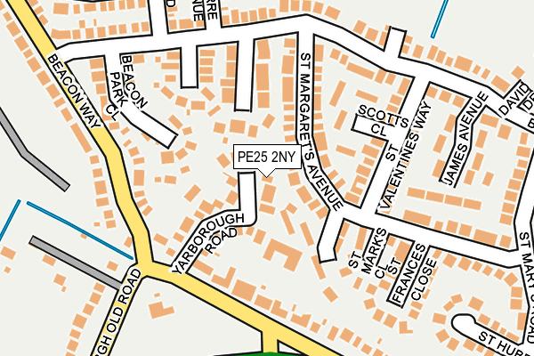 PE25 2NY map - OS OpenMap – Local (Ordnance Survey)