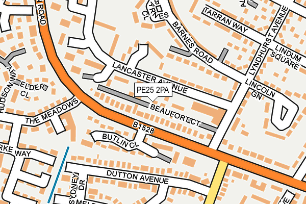 PE25 2PA map - OS OpenMap – Local (Ordnance Survey)