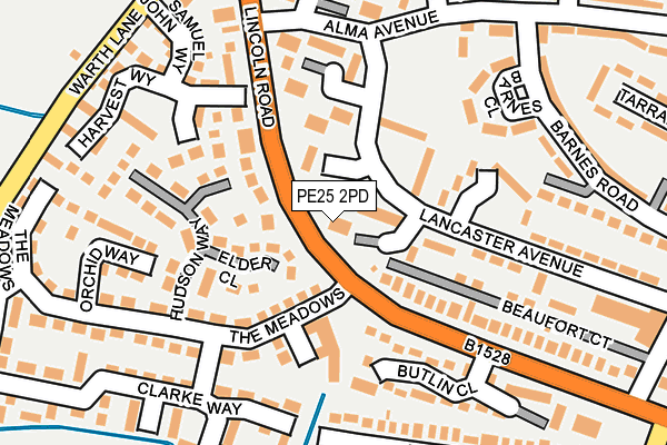 PE25 2PD map - OS OpenMap – Local (Ordnance Survey)