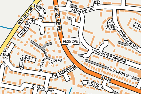 PE25 2PE map - OS OpenMap – Local (Ordnance Survey)