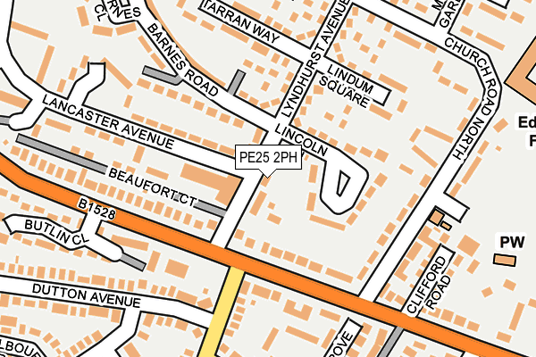 PE25 2PH map - OS OpenMap – Local (Ordnance Survey)