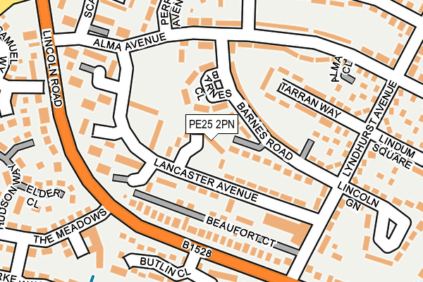 PE25 2PN map - OS OpenMap – Local (Ordnance Survey)