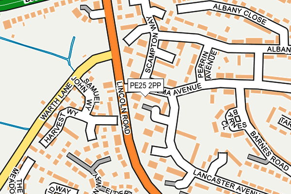 PE25 2PP map - OS OpenMap – Local (Ordnance Survey)