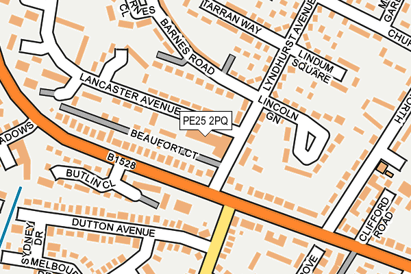 PE25 2PQ map - OS OpenMap – Local (Ordnance Survey)