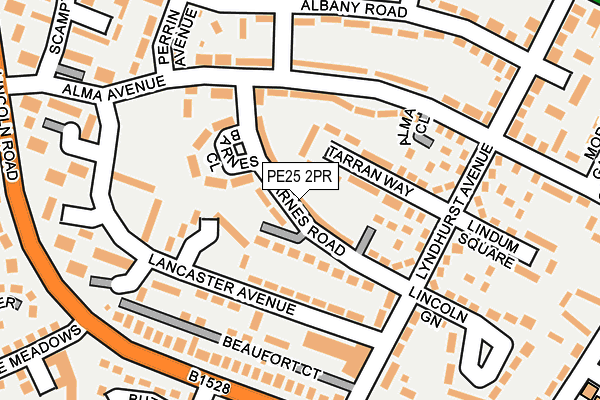 PE25 2PR map - OS OpenMap – Local (Ordnance Survey)