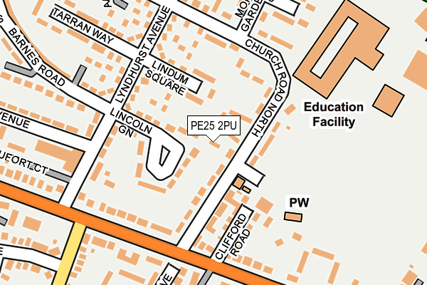 PE25 2PU map - OS OpenMap – Local (Ordnance Survey)