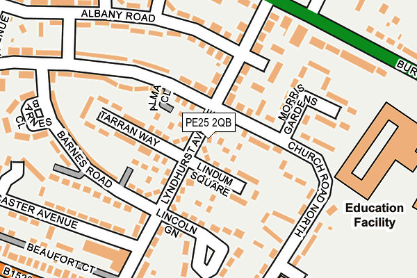PE25 2QB map - OS OpenMap – Local (Ordnance Survey)