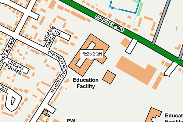 PE25 2QH map - OS OpenMap – Local (Ordnance Survey)