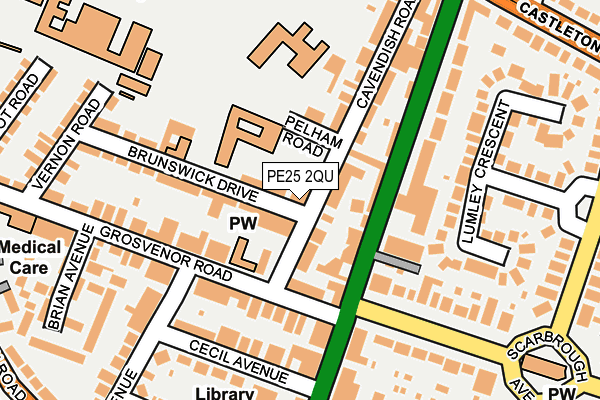 PE25 2QU map - OS OpenMap – Local (Ordnance Survey)