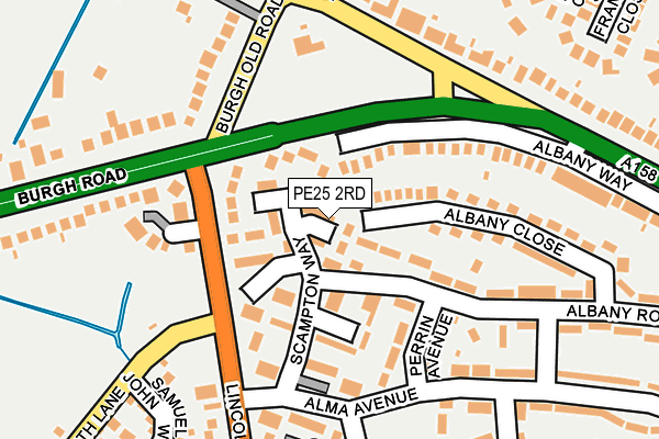PE25 2RD map - OS OpenMap – Local (Ordnance Survey)