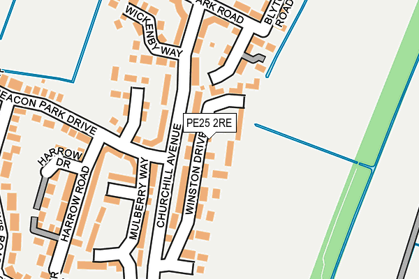PE25 2RE map - OS OpenMap – Local (Ordnance Survey)