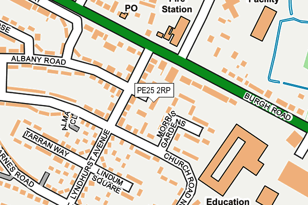 PE25 2RP map - OS OpenMap – Local (Ordnance Survey)