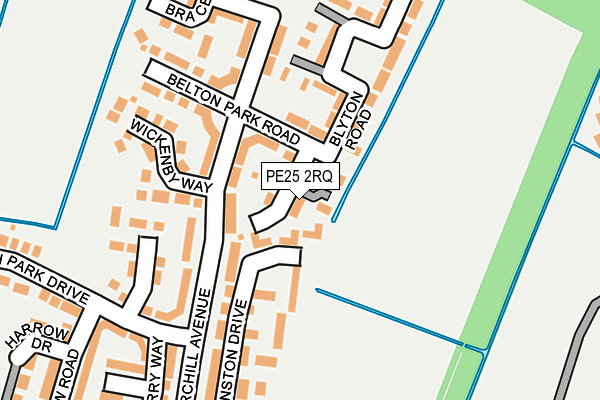 PE25 2RQ map - OS OpenMap – Local (Ordnance Survey)