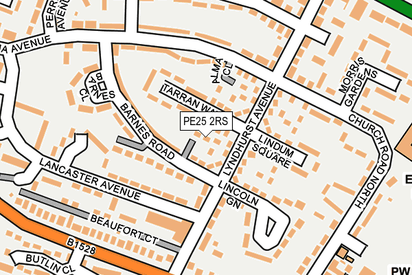 PE25 2RS map - OS OpenMap – Local (Ordnance Survey)