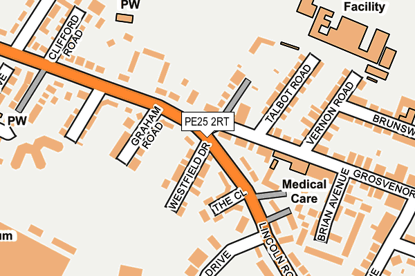 PE25 2RT map - OS OpenMap – Local (Ordnance Survey)