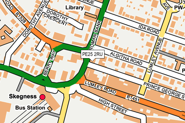 PE25 2RU map - OS OpenMap – Local (Ordnance Survey)
