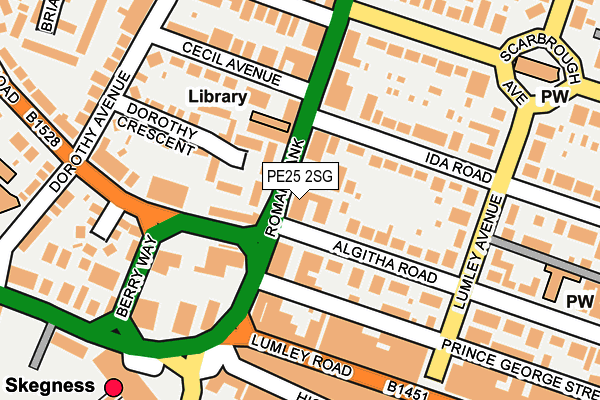 PE25 2SG map - OS OpenMap – Local (Ordnance Survey)
