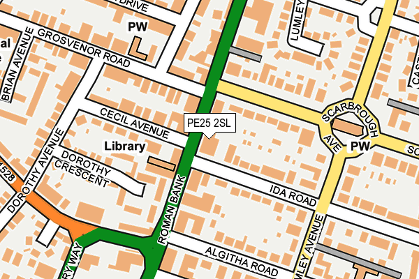 PE25 2SL map - OS OpenMap – Local (Ordnance Survey)