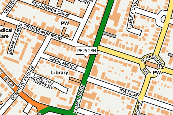 PE25 2SN map - OS OpenMap – Local (Ordnance Survey)