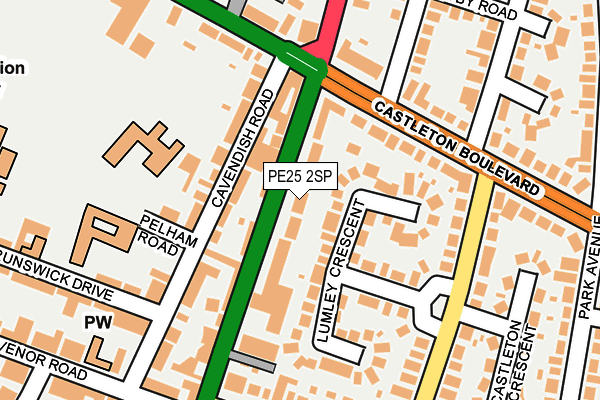 PE25 2SP map - OS OpenMap – Local (Ordnance Survey)