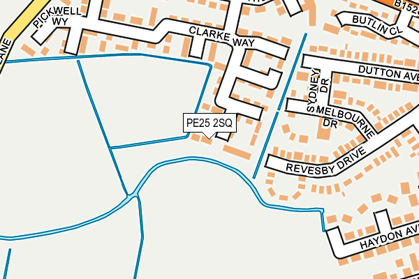 PE25 2SQ map - OS OpenMap – Local (Ordnance Survey)