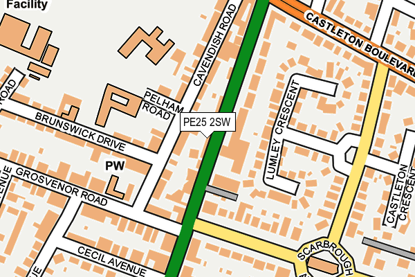 PE25 2SW map - OS OpenMap – Local (Ordnance Survey)