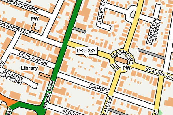 PE25 2SY map - OS OpenMap – Local (Ordnance Survey)