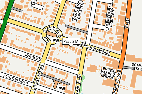 PE25 2TA map - OS OpenMap – Local (Ordnance Survey)