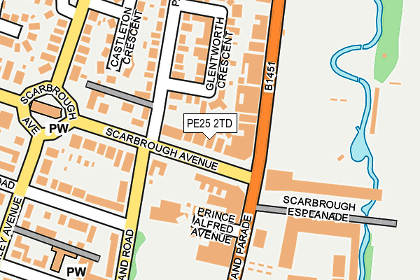 PE25 2TD map - OS OpenMap – Local (Ordnance Survey)