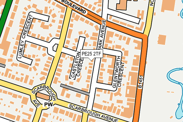PE25 2TF map - OS OpenMap – Local (Ordnance Survey)