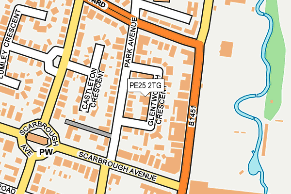 PE25 2TG map - OS OpenMap – Local (Ordnance Survey)