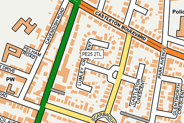 PE25 2TL map - OS OpenMap – Local (Ordnance Survey)