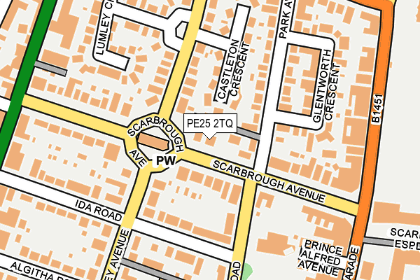 PE25 2TQ map - OS OpenMap – Local (Ordnance Survey)